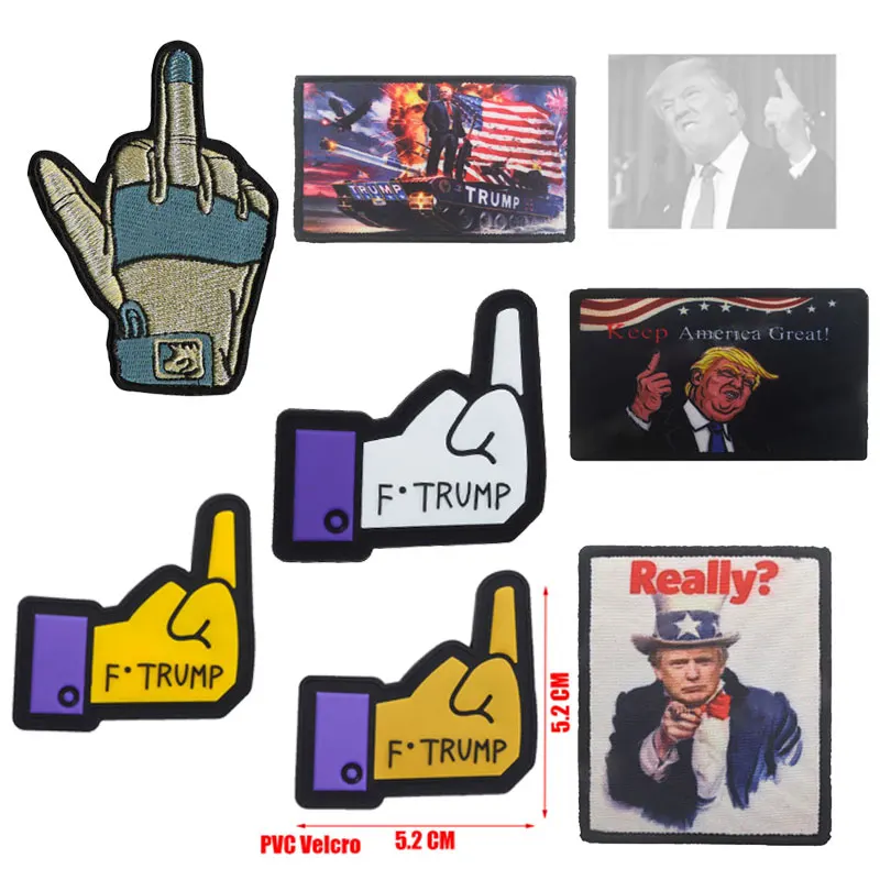 Make America Great Again Trump Funny PVC Glue Chapter Velcro Badge Gloves Middle Finger Embroidery Morale Chapter Cloth Patch
Make America Great Again Trump Funny PVC Glue Chapter Velcro Badge Gloves Middle Finger Embroidery Morale Chapter Cloth Patch