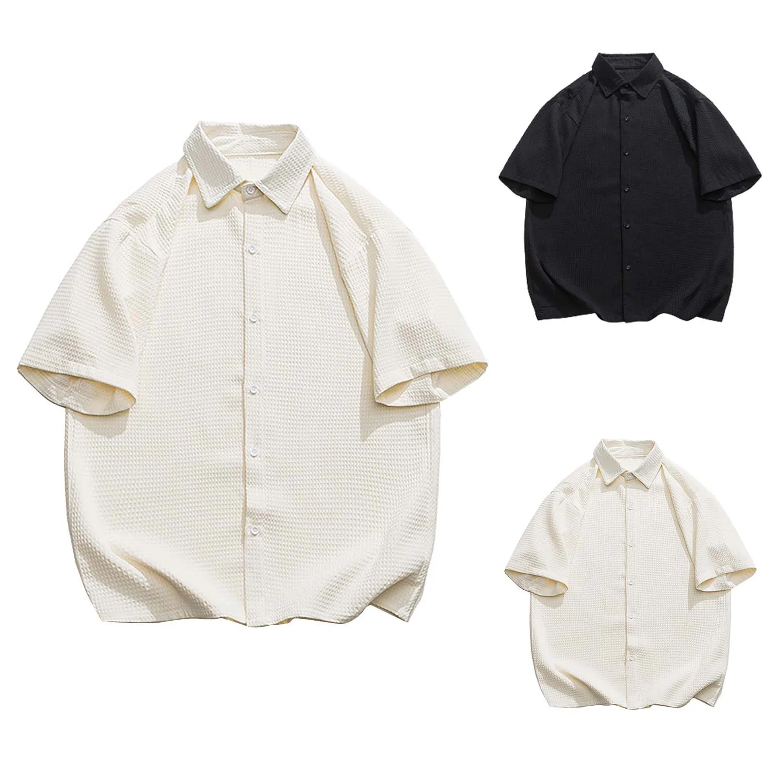 Male Jumpsuit Men'S Fashion Spring And Summer Casual Short Sleeved Lapel Solid Color T Shirt Tops Loose Long Sleeve Men Top
Male Jumpsuit Men'S Fashion Spring And Summer Casual Short Sleeved Lapel Solid Color T Shirt Tops Loose Long Sleeve Men Top