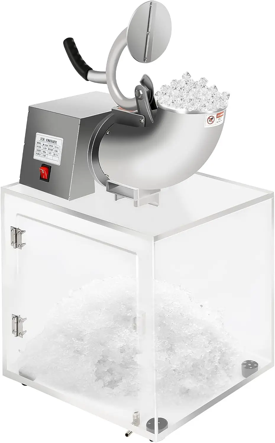 Ice Shaver Macker Snow Cone Machine 440lbs/hr, ETL Approved 300W Ice Crusher Machine with Dual Blades, Shaved Ice Machine for H
Ice Shaver Macker Snow Cone Machine 440lbs/hr, ETL Approved 300W Ice Crusher Machine with Dual Blades, Shaved Ice Machine for H