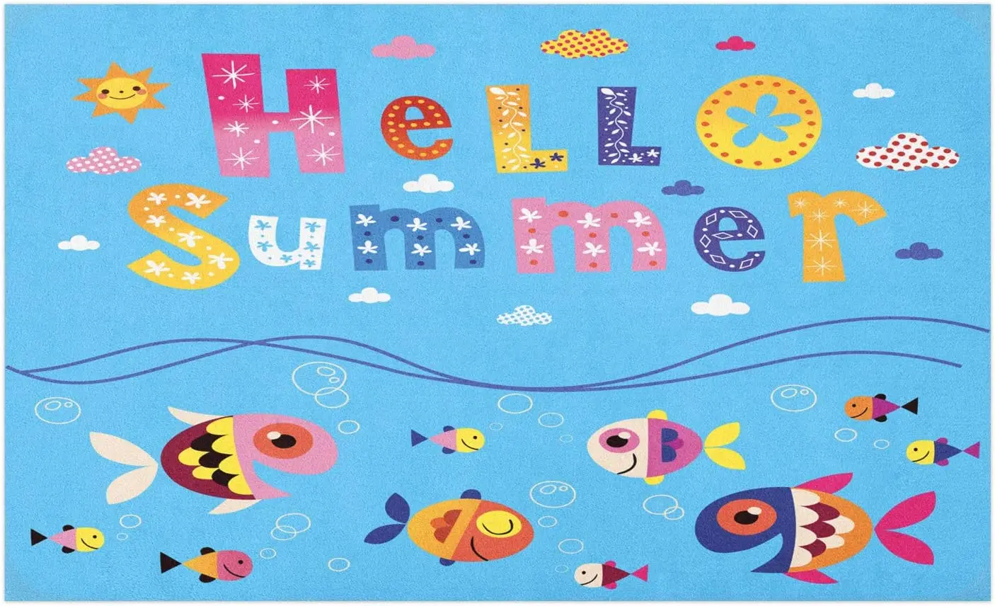 Цветной теплый напольный коврик с рисунком Hello Words и пэчворком в стиле морской рыбы и облаков, напольный коврик из полиэстера с нескользящей ...
Цветной теплый напольный коврик с рисунком Hello Words и пэчворком в стиле морской рыбы и облаков, напольный коврик из полиэстера с нескользящей ...