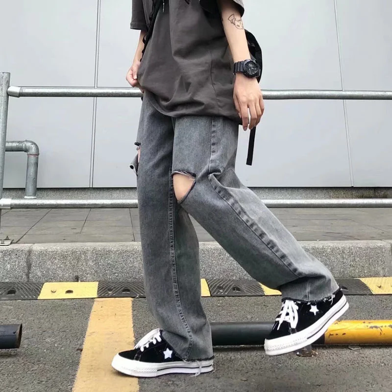 S-5XL Grey/Blue Ripped Jeans Men Fashion Retro Straight Jeans Men Streetwear Loose Hip Hop Ripped Hole Denim Pants Mens Trousers
S-5XL Grey/Blue Ripped Jeans Men Fashion Retro Straight Jeans Men Streetwear Loose Hip Hop Ripped Hole Denim Pants Mens Trousers