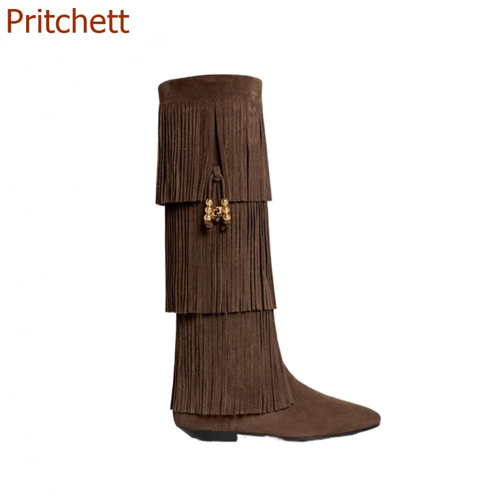 Pointed Toe Fringe Women Boots Short Boots Knee High Runway Show Retro Metal Buckle Fashion Casual Western Boots Women Shoes2023
Pointed Toe Fringe Women Boots Short Boots Knee High Runway Show Retro Metal Buckle Fashion Casual Western Boots Women Shoes2023