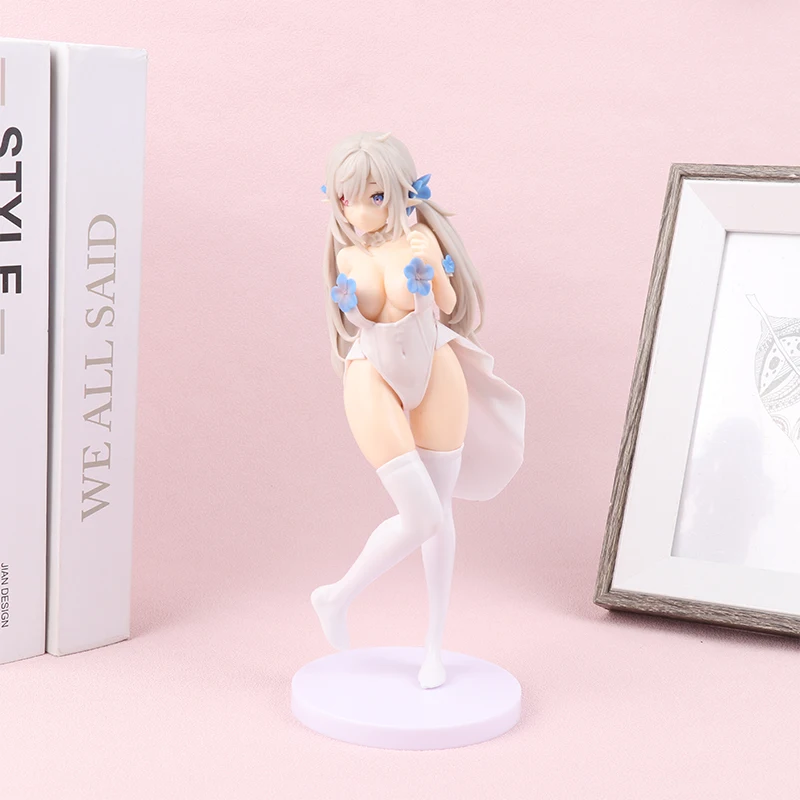 

25cm Sexy Girl Anime Figure Bfull FOTS JAPAN Pure White Elf Action Figure Hentai Figures PVC Adult Collection Model Doll Toys