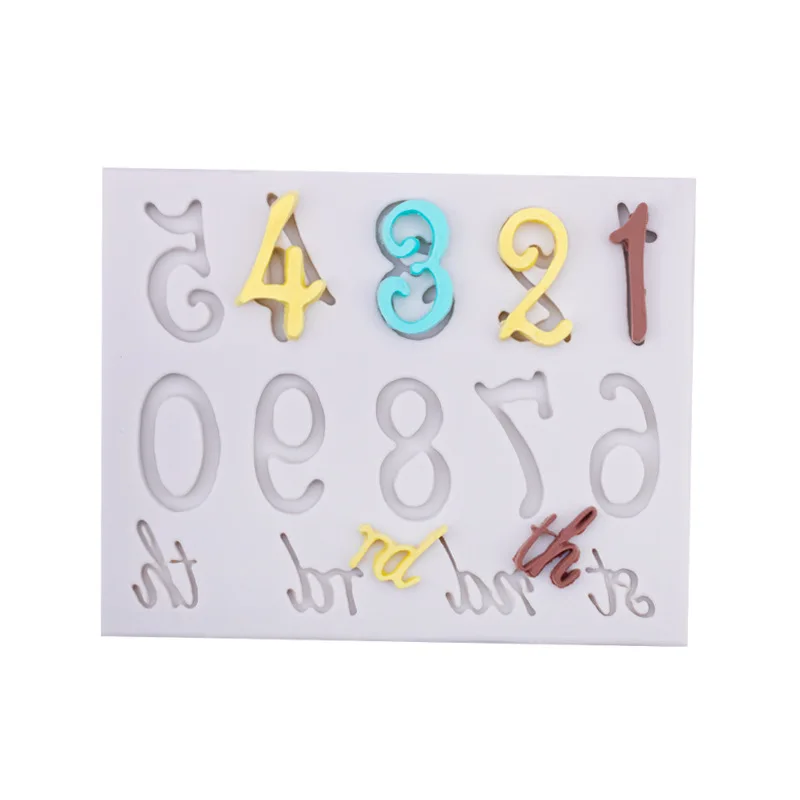 

3D Letters Numbers Molds Fondant Cakes Decorating Tools Silicone Molds Sugarcrafts Chocolate Baking Tools Cupcakes Gumpaste Form