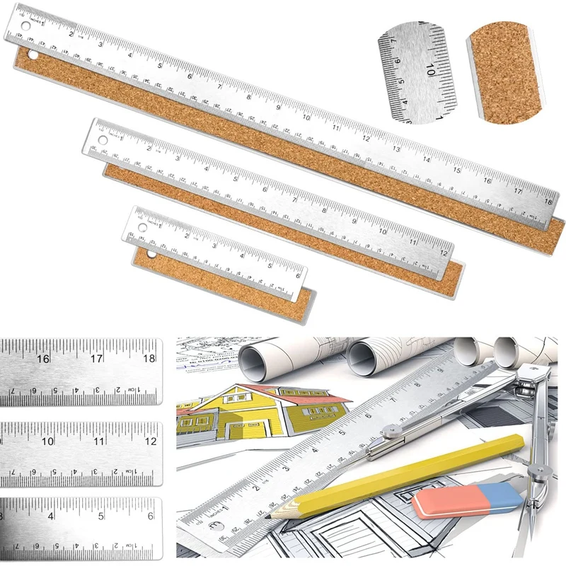 Work With Edge 3 Metal Straight Slip Steel Ruler Backing Ruler Pieces Non Cork For Metal Stainless Ruler School Office
Work With Edge 3 Metal Straight Slip Steel Ruler Backing Ruler Pieces Non Cork For Metal Stainless Ruler School Office