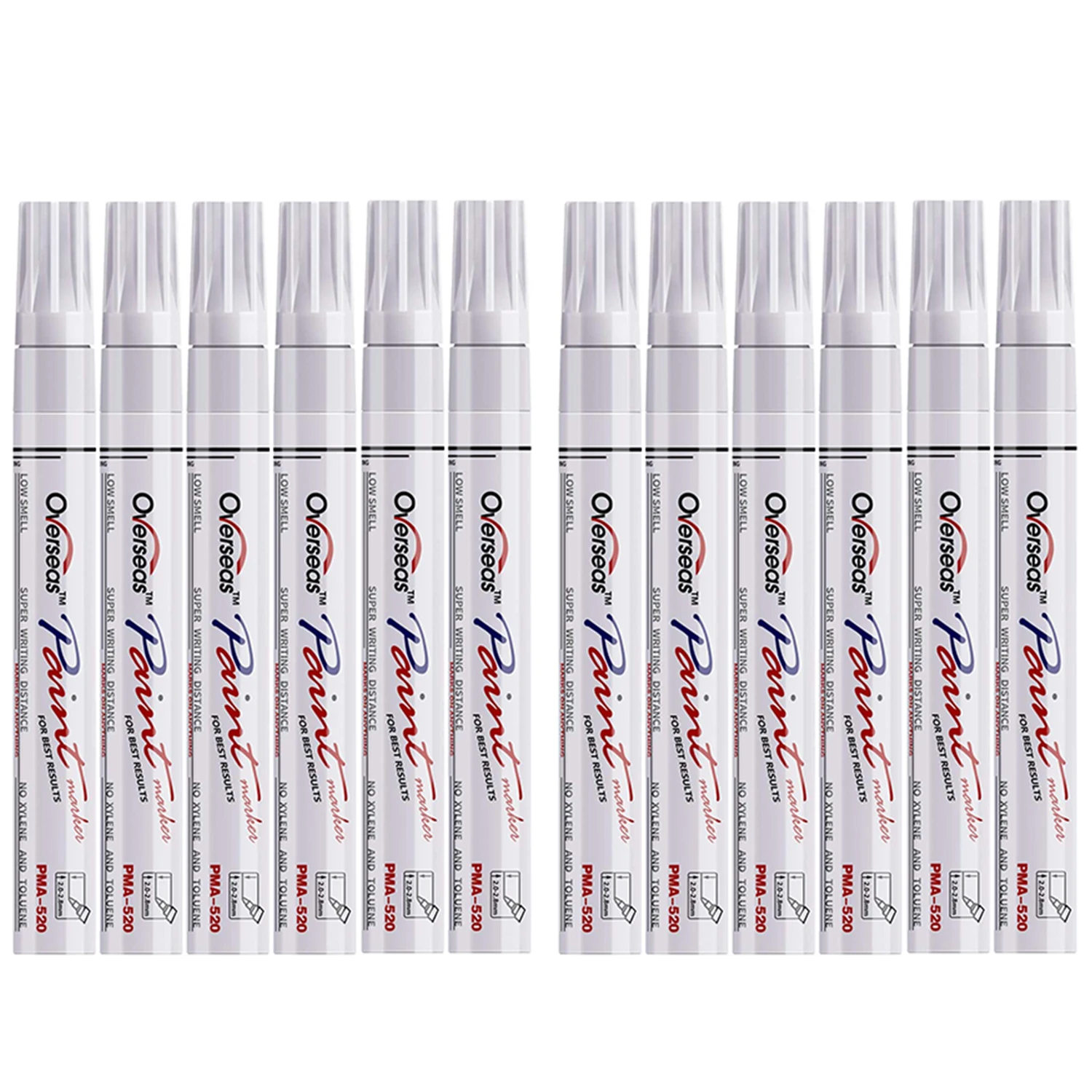 White Paint Markers Pens Single Color 12 Pack Permanent Oil Based Paint Pen, 2.0mm Medium Tip, Quick Dry and Waterproof Marker
White Paint Markers Pens Single Color 12 Pack Permanent Oil Based Paint Pen, 2.0mm Medium Tip, Quick Dry and Waterproof Marker