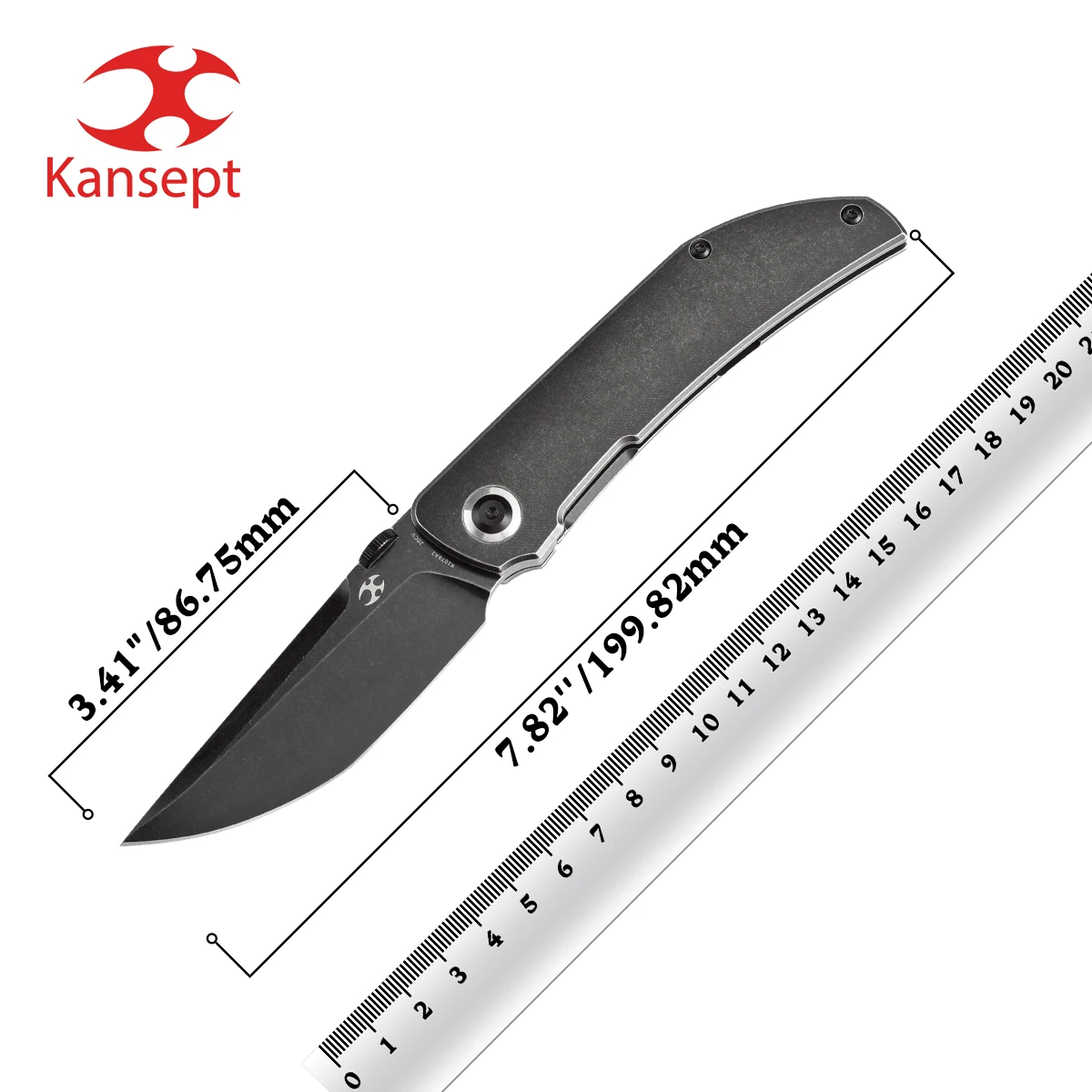 Kansept Tarkin K1078A2 Blackwash CPM 20CV + Титановый нож для открывания большого пальца Складной