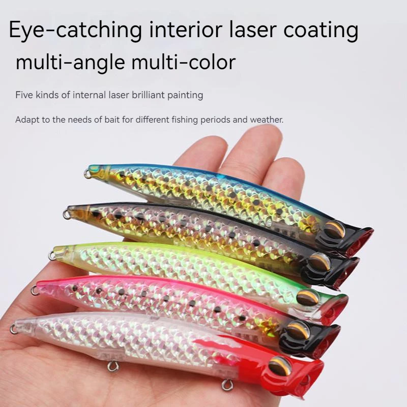 3D Popper Fishing Lure Top Water Poper 11cm13g Floating Artificial Hard Bait Wobbler Pike Bass Saltwater Sea Fishing Tackle Bait
3D Popper Fishing Lure Top Water Poper 11cm13g Floating Artificial Hard Bait Wobbler Pike Bass Saltwater Sea Fishing Tackle Bait