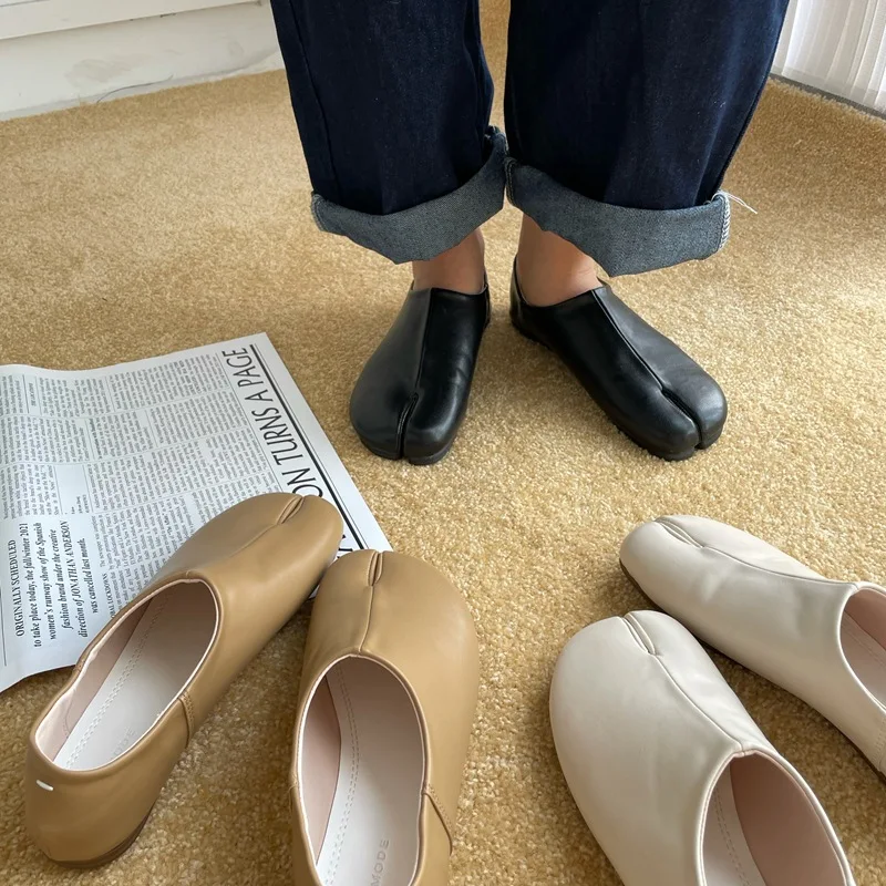 Women Flats Ninja Round Split Toe Shallow Lazy Slip On Slingback Mules Leather Shoes Soft Loafers Slip
Women Flats Ninja Round Split Toe Shallow Lazy Slip On Slingback Mules Leather Shoes Soft Loafers Slip