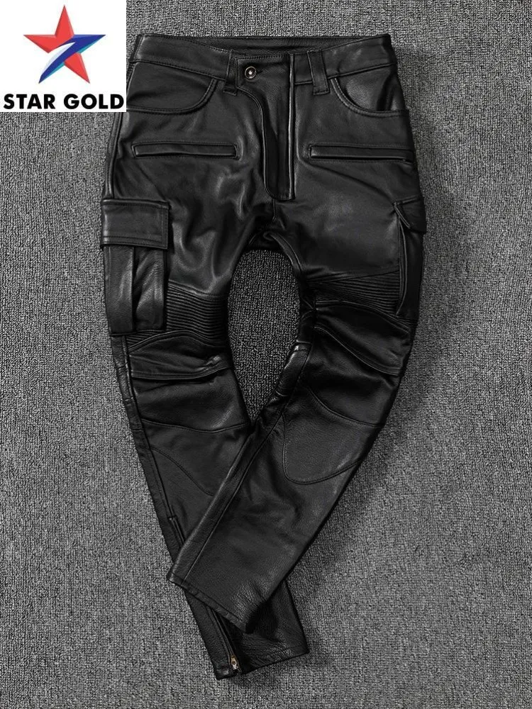 Biker Mens Moto Genuine Leather Punk Multiple Pockets Cargo Pants Male Cowhide High Waist Skinny Trousers Plus Size 5XL
Biker Mens Moto Genuine Leather Punk Multiple Pockets Cargo Pants Male Cowhide High Waist Skinny Trousers Plus Size 5XL