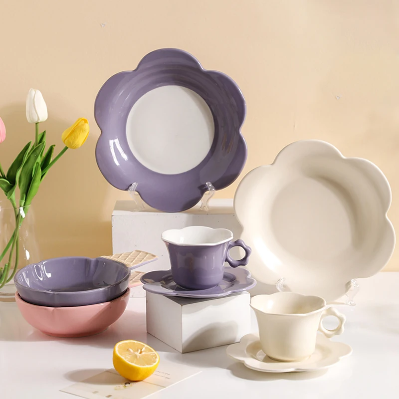 JINYOUJIA Cute Sun Flower Ceramic Tableware Dessert Snack Dish Fruit Nuts Tray Salad Plate Afternoon Tea Cup And Saucer Set Gift
JINYOUJIA Cute Sun Flower Ceramic Tableware Dessert Snack Dish Fruit Nuts Tray Salad Plate Afternoon Tea Cup And Saucer Set Gift