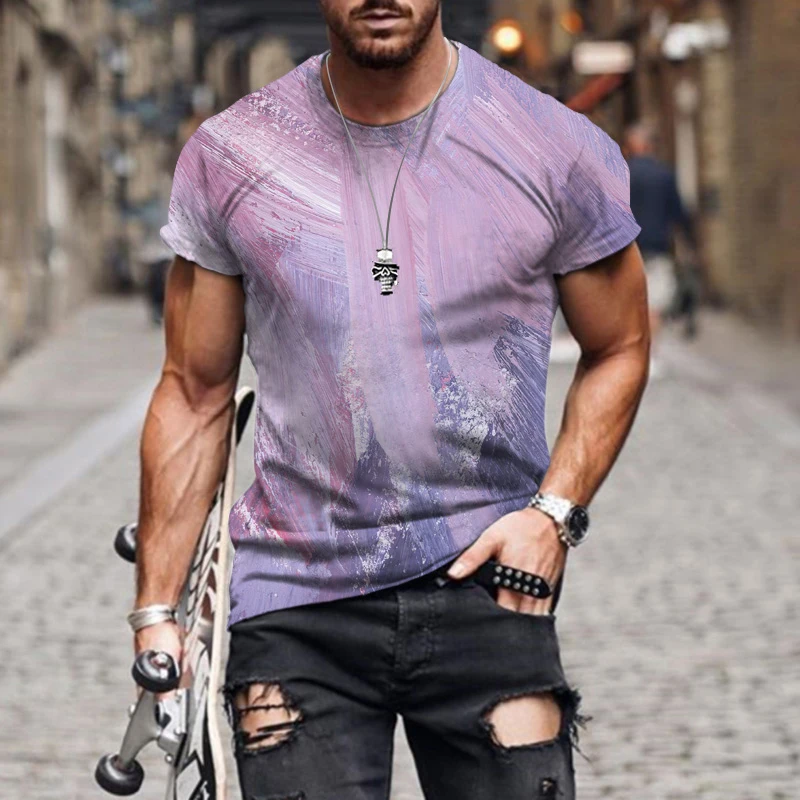 2022 Summer New oversized T-shirt New multi coloured 3D patternT-shirt print Fashion tops Men's personalized fashion streetwear
2022 Summer New oversized T-shirt New multi coloured 3D patternT-shirt print Fashion tops Men's personalized fashion streetwear