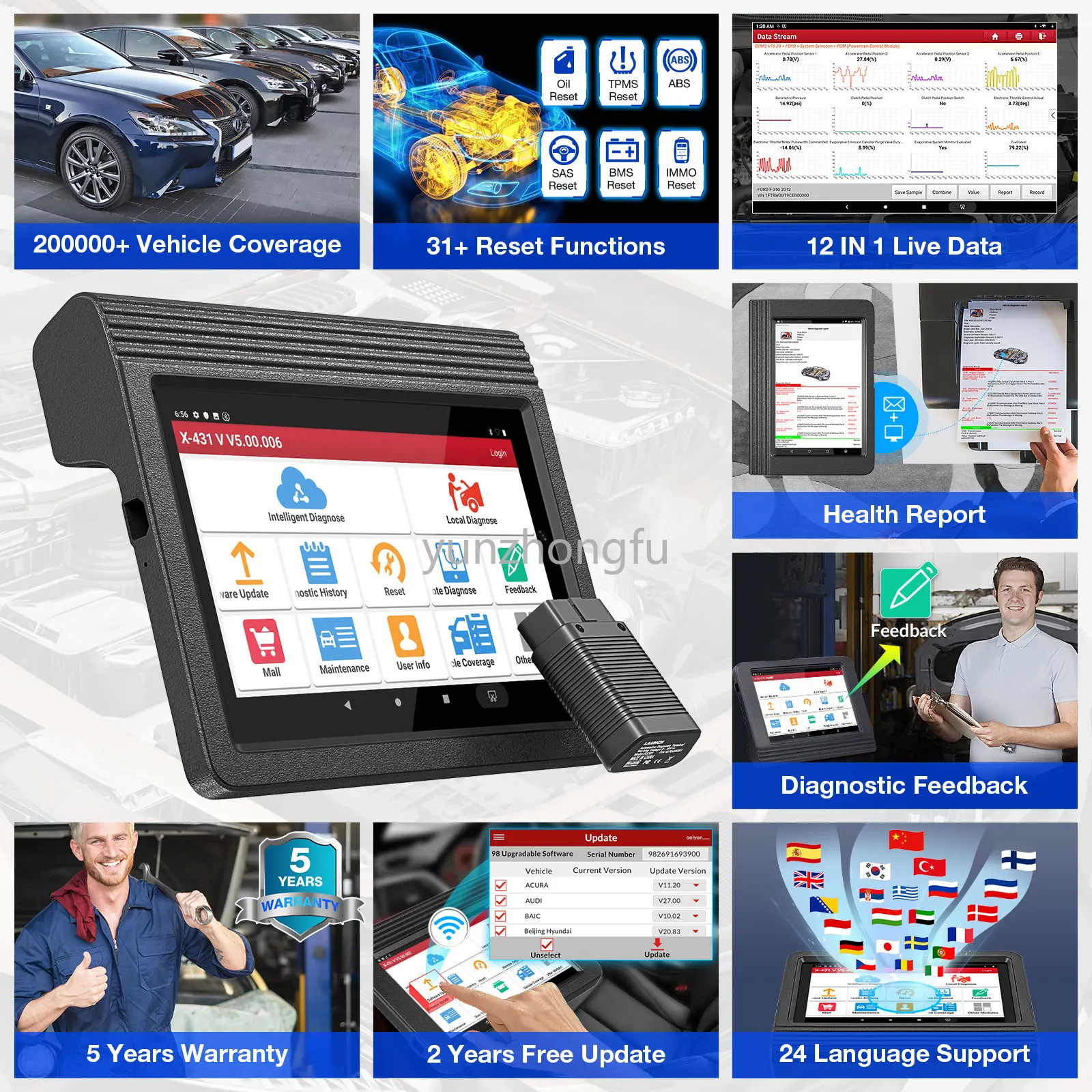 2022 Version Launch X-431 V 4.0 8" Car Diagnostic Tool Free Update Online X431 V V4.0 Obd2 Scanner Supports WiFi/BT
2022 Version Launch X-431 V 4.0 8" Car Diagnostic Tool Free Update Online X431 V V4.0 Obd2 Scanner Supports WiFi/BT