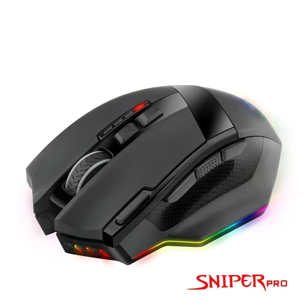 

Беспроводная игровая мышь Redragon Sniper Pro M801P, RGB, USB, 2022 ГГц, 2,4 DPI, 10 кнопок, программируемая эргономичная геймерская мышь, 16400