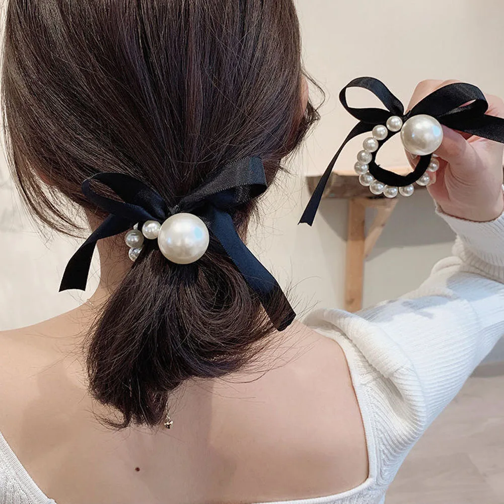 Korean Ins Wind Bow Ribbon Sweet And Pure Desire Hair Ring Bow Tie Pearl Hair Accessories Simple Temperament Ponytail Head Rope
Korean Ins Wind Bow Ribbon Sweet And Pure Desire Hair Ring Bow Tie Pearl Hair Accessories Simple Temperament Ponytail Head Rope