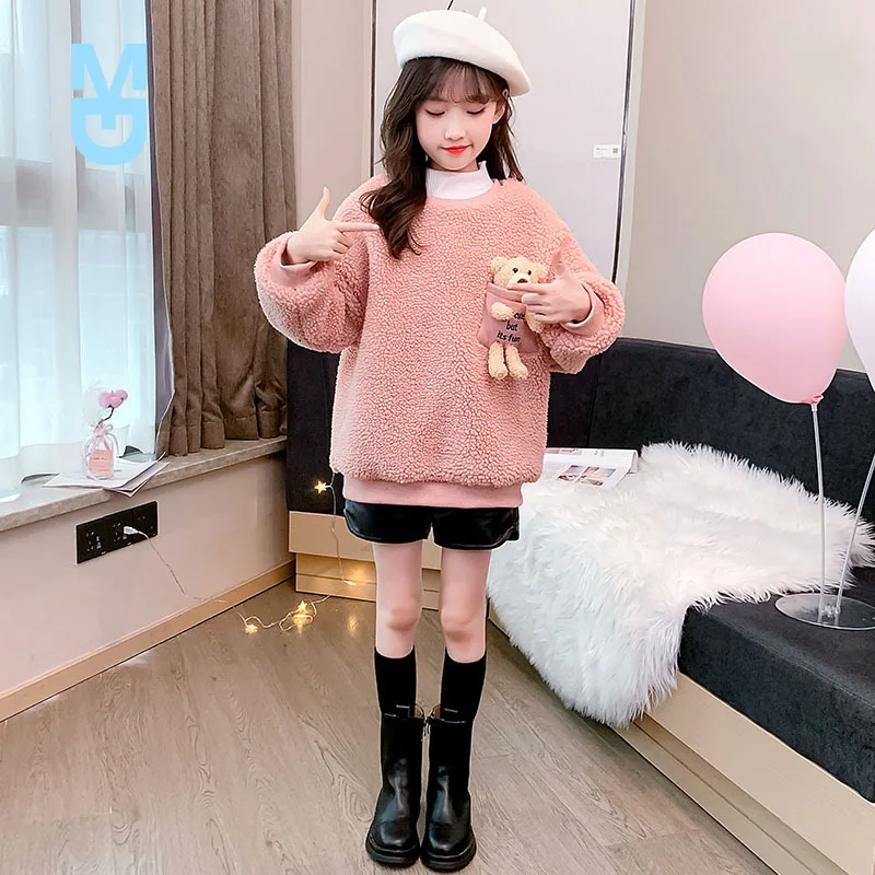 New Loose Bear Winter Warm Clothes Girls Sweater Kids Plus Velvet Toddler Teens Tops Thicken Children Cute High Quality Christma
New Loose Bear Winter Warm Clothes Girls Sweater Kids Plus Velvet Toddler Teens Tops Thicken Children Cute High Quality Christma