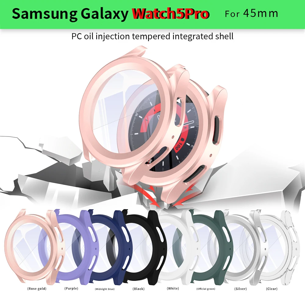 Hot PC+tempered Colors PC Tempered Glass Protective Case For Samsung Galaxy Watch5 Pro 45mm Watch Case Support 1pc Drop Shipping
Hot PC+tempered Colors PC Tempered Glass Protective Case For Samsung Galaxy Watch5 Pro 45mm Watch Case Support 1pc Drop Shipping