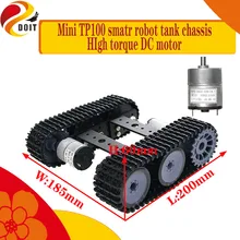 Unassembled Smart Crawler Robot Education Mini TP100 Metal RC Tank Chassis Kit High Torque 33GB-520 DC Motor DIY For Arduino