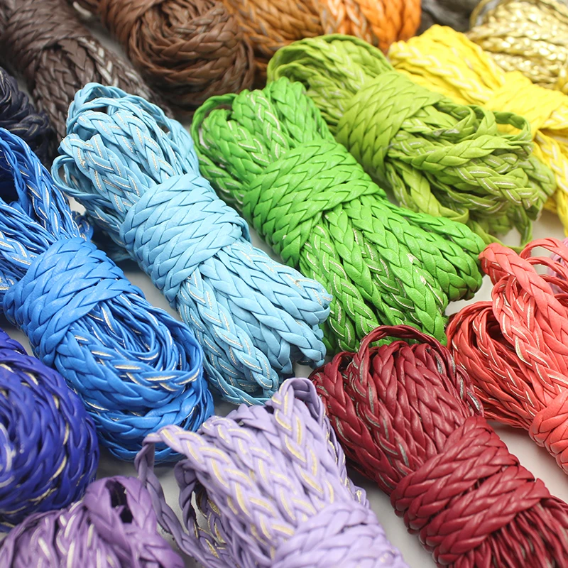 2 Meters/Lot 5.5mm Flat 3 Strand Cores PU Leather Braided Cord For Fashion Jewelry Bracelet DIY Rope Handcrafts Making Findings 
2 Meters/Lot 5.5mm Flat 3 Strand Cores PU Leather Braided Cord For Fashion Jewelry Bracelet DIY Rope Handcrafts Making Findings