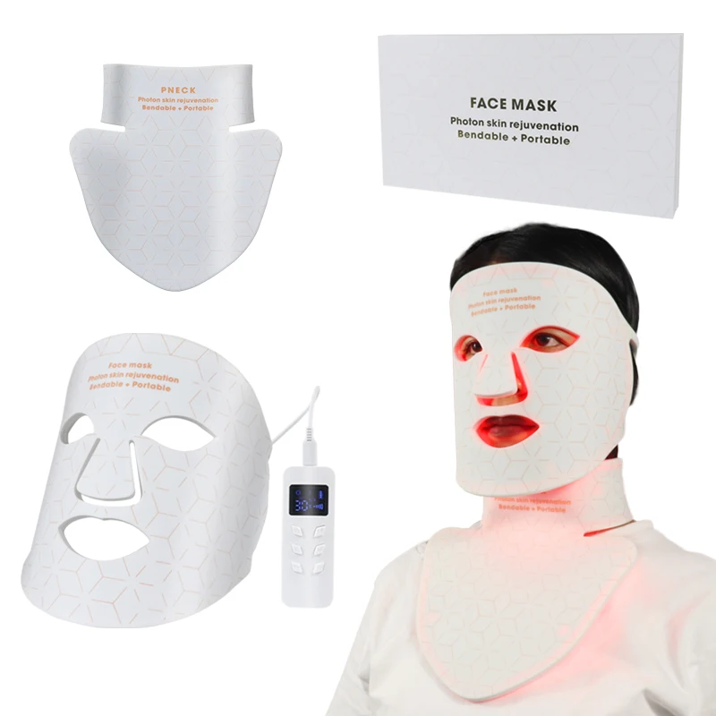 

Customization 4 Color Led Facial Massage and Neck Skin Care PDT Light Therapy Photodynamics Machine Photon Led Face Mask