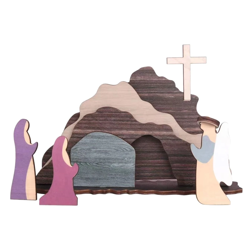 Hot Sale Resurrection Scene Wooden Decoration Cross Resurrection Scene Decor Wooden Nativity Set Ornaments
Hot Sale Resurrection Scene Wooden Decoration Cross Resurrection Scene Decor Wooden Nativity Set Ornaments