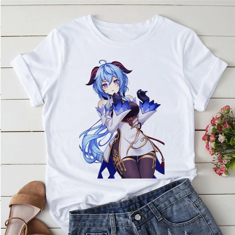 Women Tees Genshin Impact New 90s Fashion Short Sleeve Tshirts Cartoon Print Summer Female Gan Yu Clothes Tops Graphic T-Shirt
Women Tees Genshin Impact New 90s Fashion Short Sleeve Tshirts Cartoon Print Summer Female Gan Yu Clothes Tops Graphic T-Shirt