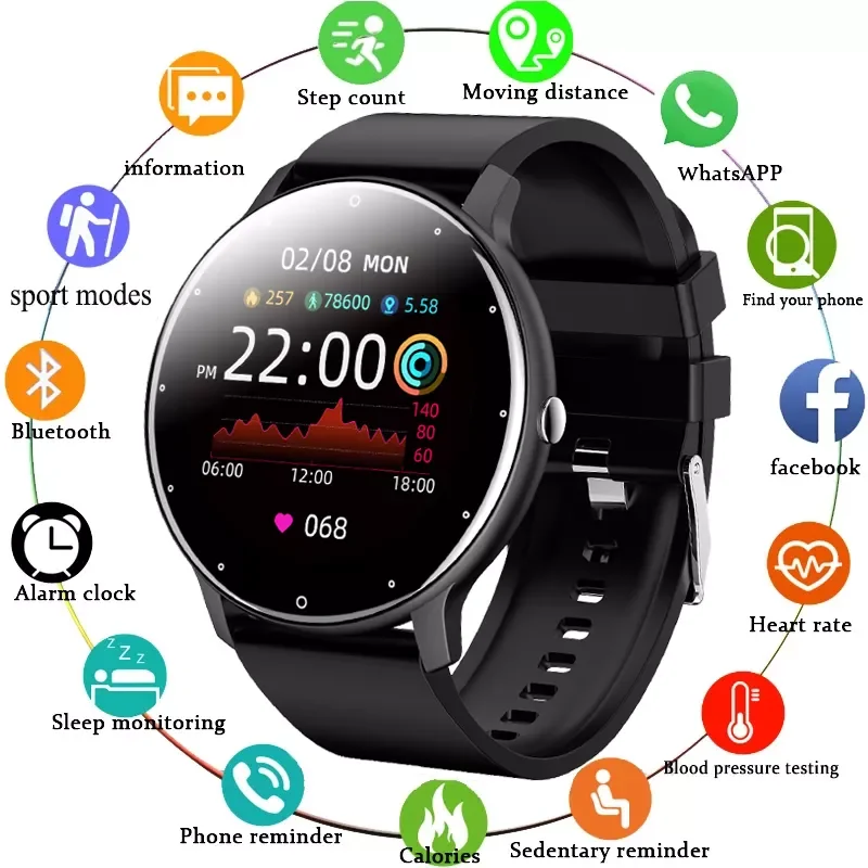 Smart Watch Men And Women Sports watch Blood pressure Sleep Monitoring Fitness tracker Android ios pedometer Smartwatch
Smart Watch Men And Women Sports watch Blood pressure Sleep Monitoring Fitness tracker Android ios pedometer Smartwatch