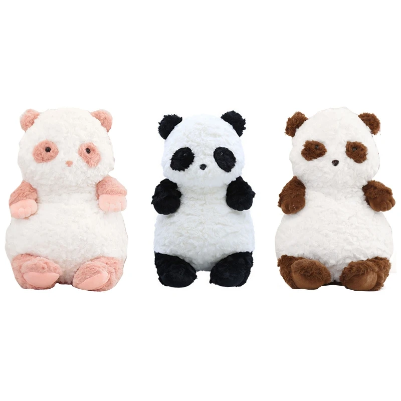 

N80C Panda Plush Toy Pleasing Toy Stuffed Pink Panda Plushie Comfort Toy Sleeping Toy Stuffed Panda Plush Toy Sitting Panda