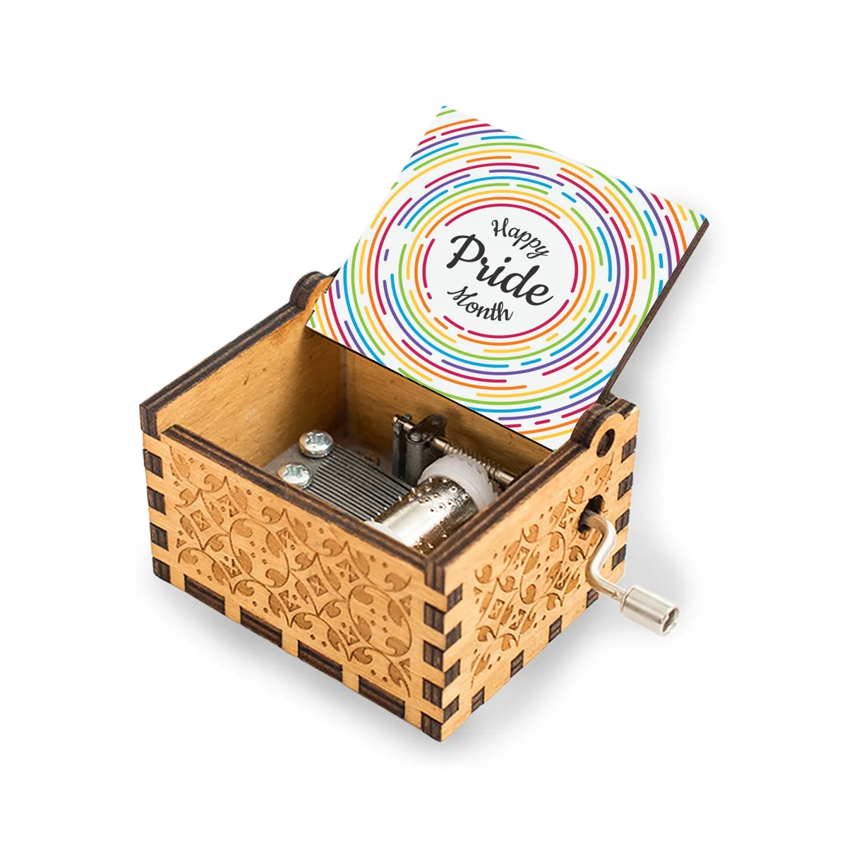 Music Box Gay Lesbian Happy Pride Month Abstract Colorful Rainbow Line Dash Circle Tiny Gift For Daughter From Dad, Wood Laser E
Music Box Gay Lesbian Happy Pride Month Abstract Colorful Rainbow Line Dash Circle Tiny Gift For Daughter From Dad, Wood Laser E