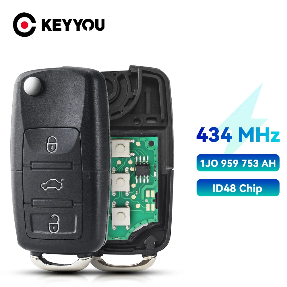 KEYYOU 1J 0959753 Дистанционный Ключ Для VW Skoda Seat-3 Кнопки Управления Ключом От Автомобиля 434 МГц ID48 Чип ABS Пластик
KEYYOU 1J 0959753 Дистанционный Ключ Для VW Skoda Seat-3 Кнопки Управления Ключом От Автомобиля 434 МГц ID48 Чип ABS Пластик