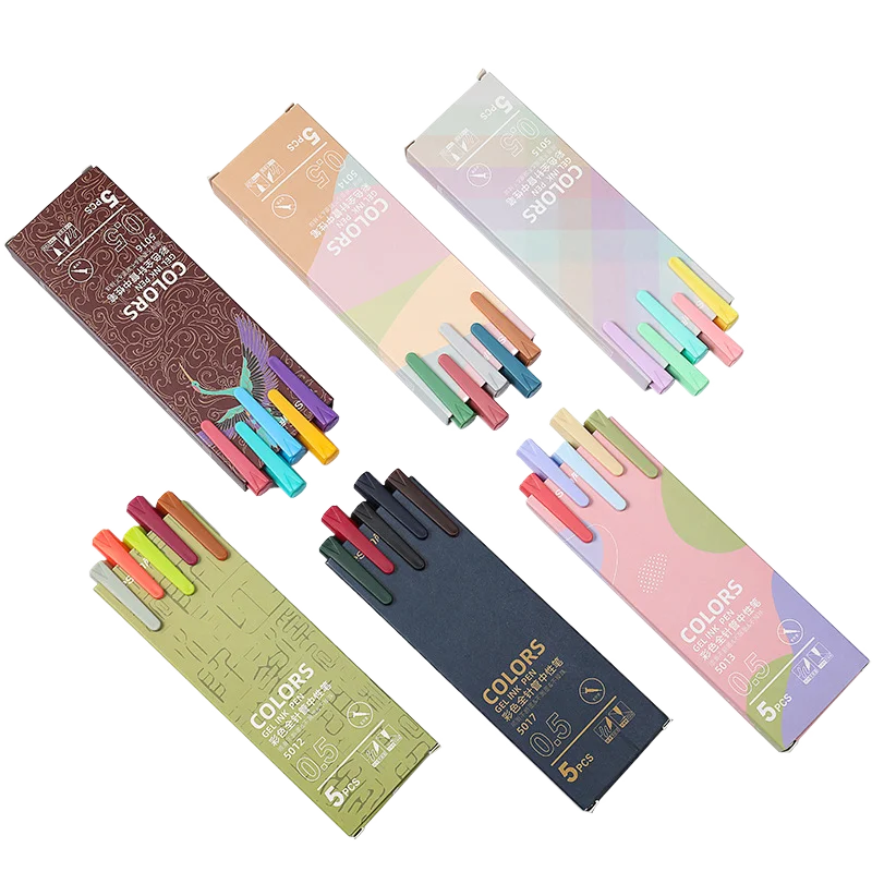 5PCS 0.5mm Colored Ink Gel Pens Set Morandi Macaron Color Box for Art Supplies Scrapbooking Journal Decoration DIY
5PCS 0.5mm Colored Ink Gel Pens Set Morandi Macaron Color Box for Art Supplies Scrapbooking Journal Decoration DIY