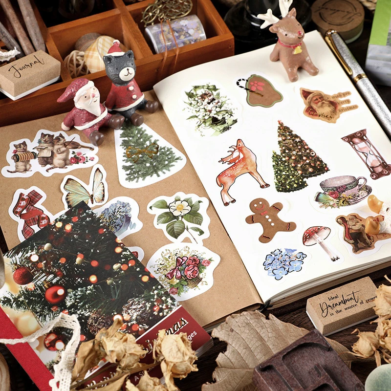 40 Page/Pack Christmas Sticker Book Vintage Creative Scrapbooking Decorative Stickers DIY Gilding Art Paper Stickers
40 Page/Pack Christmas Sticker Book Vintage Creative Scrapbooking Decorative Stickers DIY Gilding Art Paper Stickers