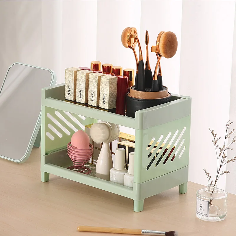 Desktop Kitchen Storage Rack Bathroom Double-Layer Plastic Cosmetics Storage Rack Stationery Book Classification Rack Bedroom
Desktop Kitchen Storage Rack Bathroom Double-Layer Plastic Cosmetics Storage Rack Stationery Book Classification Rack Bedroom