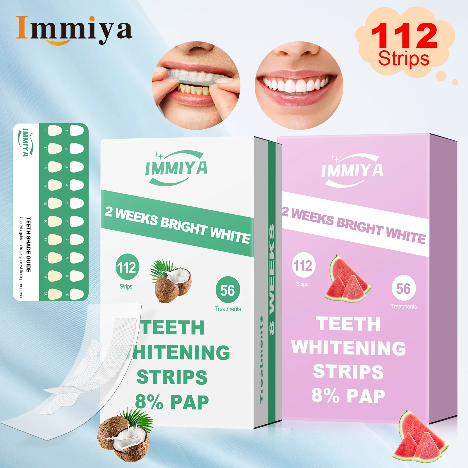 Полоски IMMIYA для отбеливания зубов, полоски для отбеливания зубов, гигиена полости рта для стоматолога, наклейки для ухода за искусственными зубами, виниры, стоматология, 112 шт.
Полоски IMMIYA для отбеливания зубов, полоски для отбеливания зубов, гигиена полости рта для стоматолога, наклейки для ухода за искусственными зубами, виниры, стоматология, 112 шт.