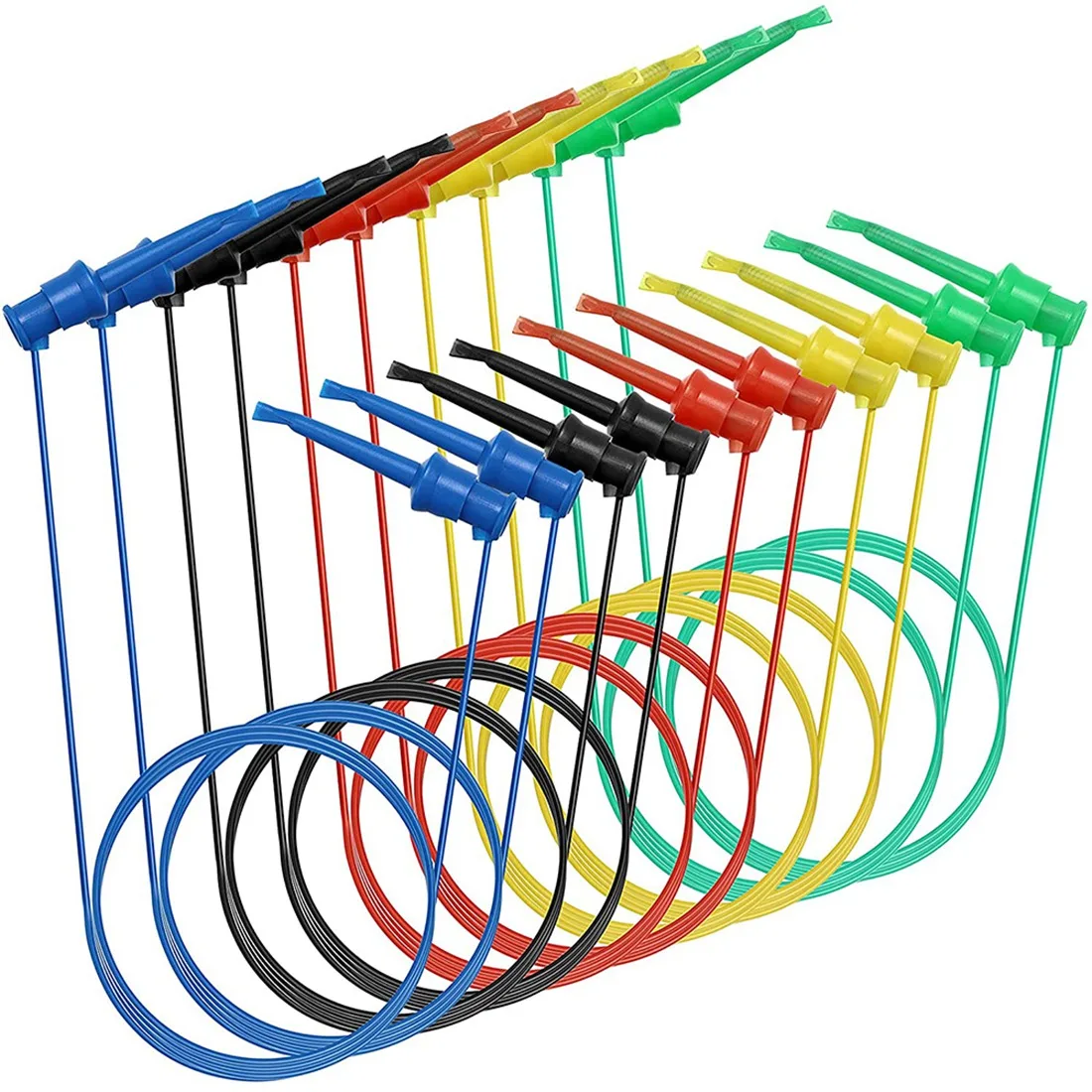 10Pcs Multimeter Electrical Test Dual Lead Test Hook Clips -5 Colors Silicone Minigrabber to Minigrabber Flexible
10Pcs Multimeter Electrical Test Dual Lead Test Hook Clips -5 Colors Silicone Minigrabber to Minigrabber Flexible