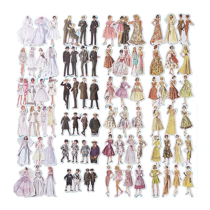 AT35 160 Pcs Vintage People Stickers For Journaling Scrapbooking, Retro Fashion Girls Women Washi Stickers,4 Styles
AT35 160 Pcs Vintage People Stickers For Journaling Scrapbooking, Retro Fashion Girls Women Washi Stickers,4 Styles
