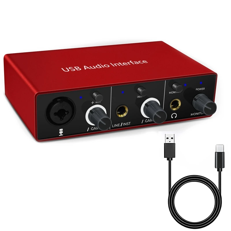 Audio Interface XRL Audio Interface 48V Phantom Power Support Instrument Electric Guitar Tablet Computer Smartphone
Audio Interface XRL Audio Interface 48V Phantom Power Support Instrument Electric Guitar Tablet Computer Smartphone