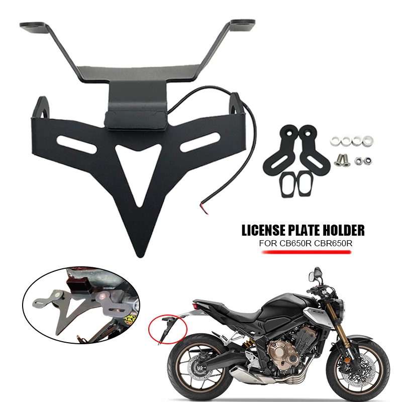 Для Honda CB650R CBR650R CB CBR 650R 2019-2023 2022 держатель номерного знака мотоцикла кронштейн