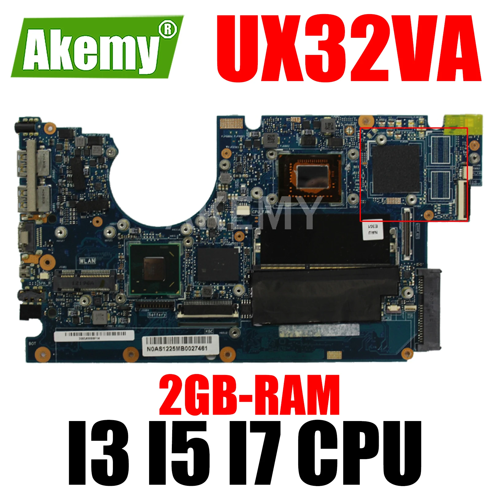 Материнская плата UX32VA i3-2th Gen i5-3th Gen 2GB-RAM для ASUS UX32 UX32VD UX32V i7-3th материнская плата
Материнская плата UX32VA i3-2th Gen i5-3th Gen 2GB-RAM для ASUS UX32 UX32VD UX32V i7-3th материнская плата