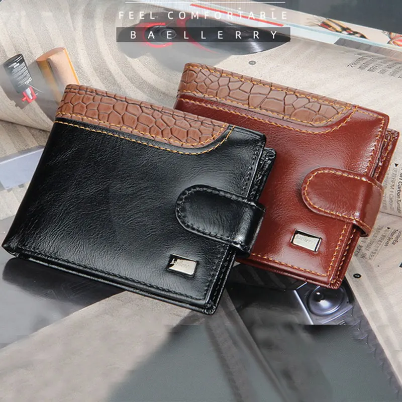 Design Mens Wallet Leather PU Short Wallets Men Hasp Vintage Male Purse Coin Pouch New Fashion Multi-functional Card Holder
Design Mens Wallet Leather PU Short Wallets Men Hasp Vintage Male Purse Coin Pouch New Fashion Multi-functional Card Holder