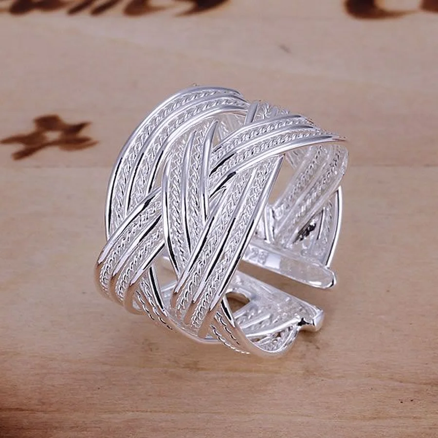 Wholesale jewelry 925 Sterling silver open ring engagement wedding Bridal fashion adjust size
Wholesale jewelry 925 Sterling silver open ring engagement wedding Bridal fashion adjust size