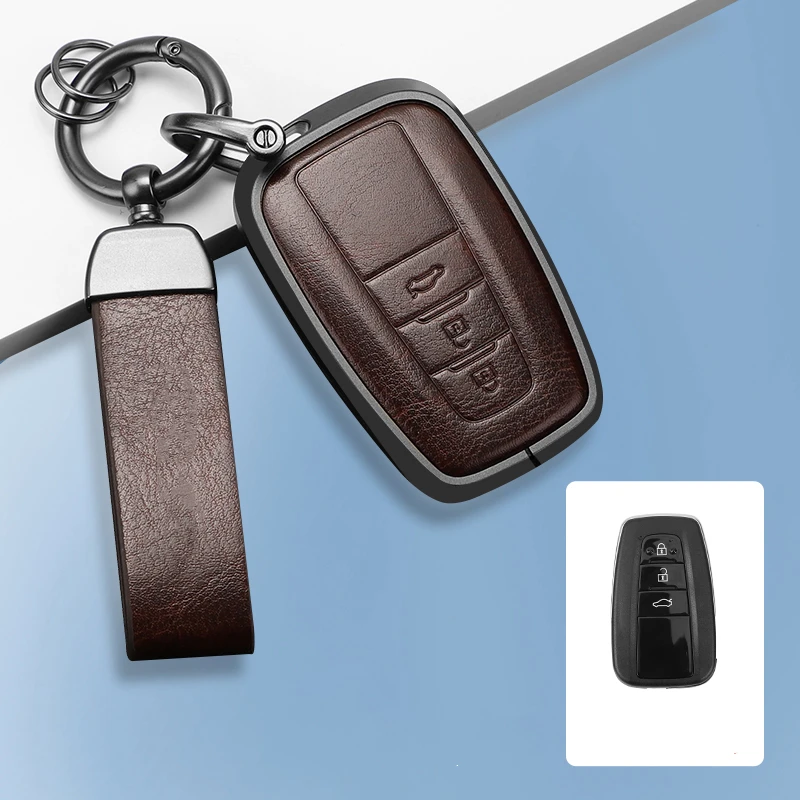 Leather Alloy Car Remote Key Case Cover Shell Fob For Toyota Corolla Prius Camry CHR C-HR RAV4 Altis Land Cruiser Prado Keyless
Leather Alloy Car Remote Key Case Cover Shell Fob For Toyota Corolla Prius Camry CHR C-HR RAV4 Altis Land Cruiser Prado Keyless
