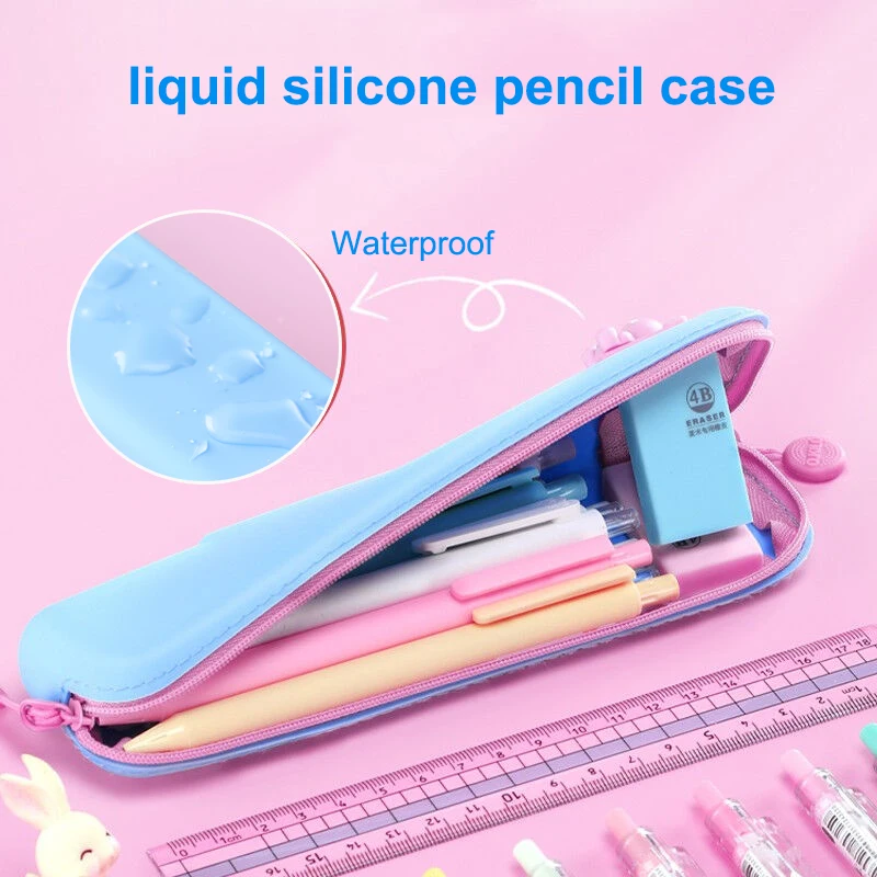 Simple Pencil Case Liquid Silicone Soft Pencil Pouch Drop-resistant Large Capacity Portable Storage Bag Stationery Supplies Gift
Simple Pencil Case Liquid Silicone Soft Pencil Pouch Drop-resistant Large Capacity Portable Storage Bag Stationery Supplies Gift
