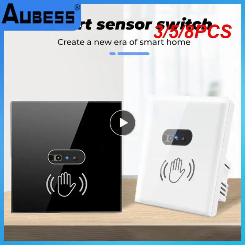 3/5/8PCS Infrared Sensor Switch Tempered Glass Panel 10a Intelligent Switch No Touch Needed 86 Type Wall Light Switch Smart Home
3/5/8PCS Infrared Sensor Switch Tempered Glass Panel 10a Intelligent Switch No Touch Needed 86 Type Wall Light Switch Smart Home