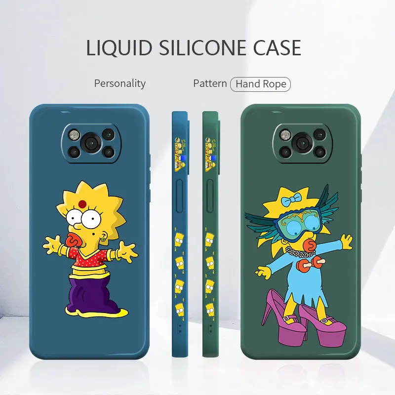 Liquid Case For Xiaomi Poco X3 NFC M3 F3 GT Pro for Mi 6 6X 8 9 SE 10S 10 10T 11T Lite Ultra Candy Maggie Simpson Ling Bouvier
Liquid Case For Xiaomi Poco X3 NFC M3 F3 GT Pro for Mi 6 6X 8 9 SE 10S 10 10T 11T Lite Ultra Candy Maggie Simpson Ling Bouvier