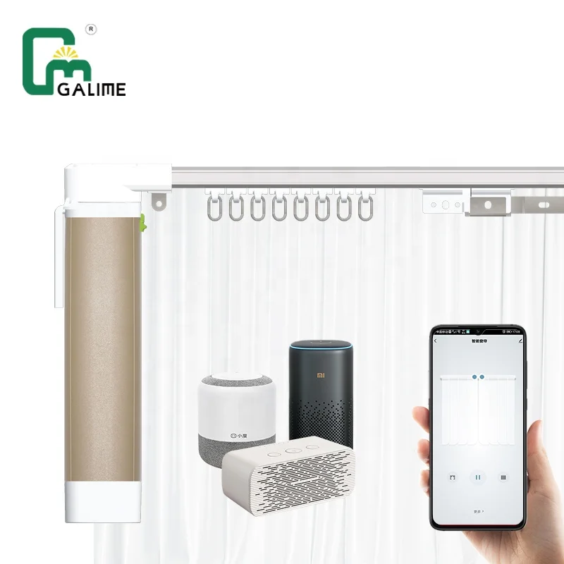 Galime 3.2m Manufacture Price Smart Home Motorised Curtain Track Tuya Curtain Module Use in Home Hotel and office
Galime 3.2m Manufacture Price Smart Home Motorised Curtain Track Tuya Curtain Module Use in Home Hotel and office