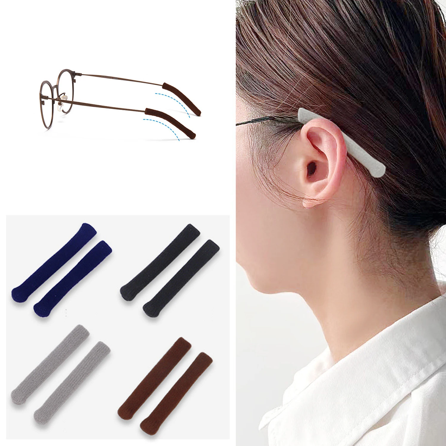 1 Pair Knitting Anti Slip Glasses Temple Tip Ear Hook Eyewear Retainer Holder Glasses Foot Cover Solid Color Glasses Accessories
1 Pair Knitting Anti Slip Glasses Temple Tip Ear Hook Eyewear Retainer Holder Glasses Foot Cover Solid Color Glasses Accessories