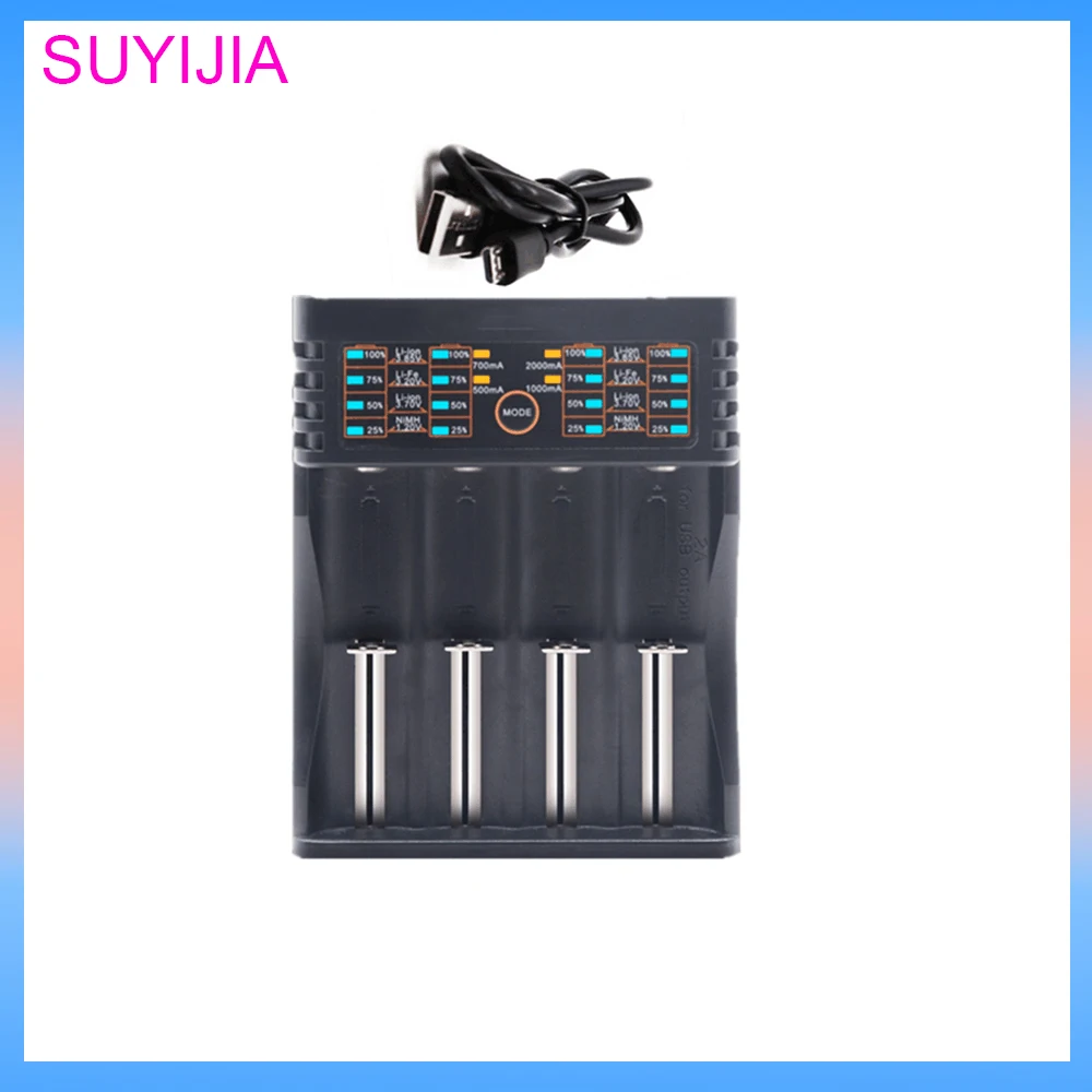 18650 Battery Charger Smart Fast Charging with Indicator Light Usb Charger Lithium Battery Portable Charging for 18500 16340
18650 Battery Charger Smart Fast Charging with Indicator Light Usb Charger Lithium Battery Portable Charging for 18500 16340
