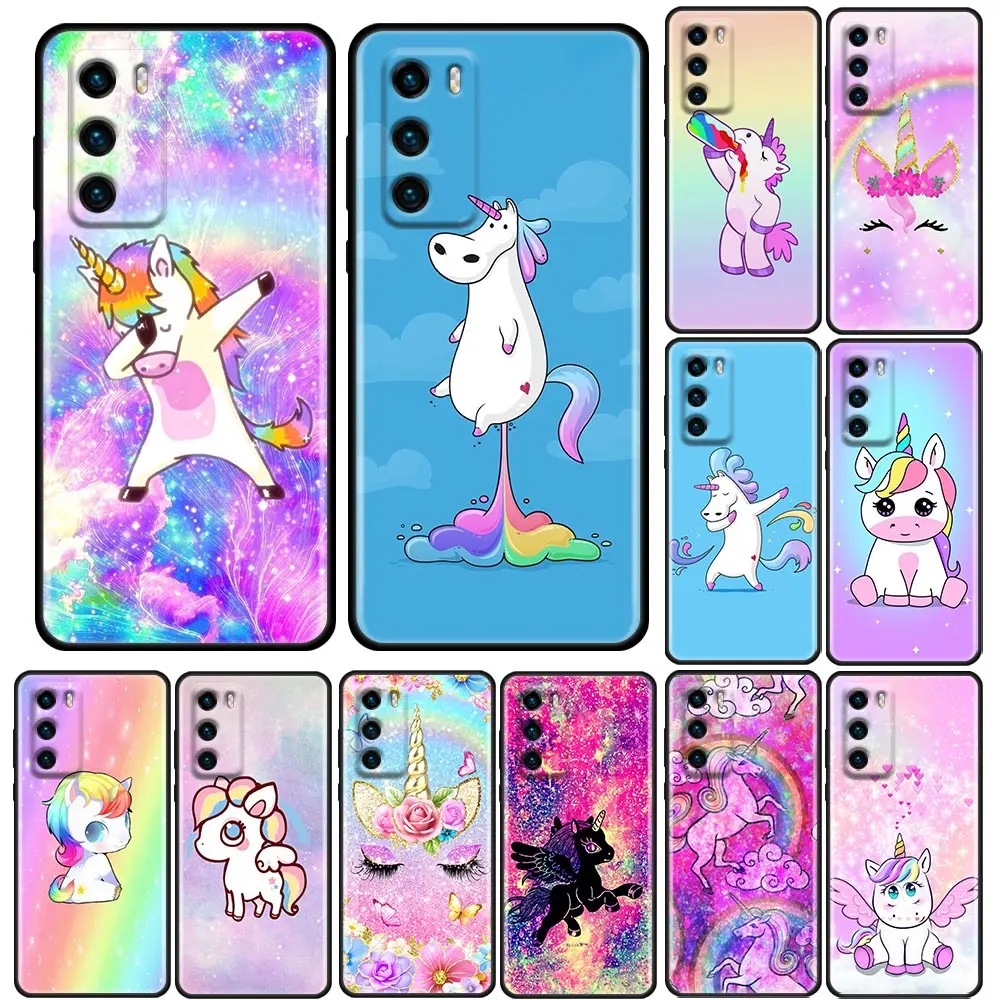 Funny Cartoon Unicorns Rainbow Silicon Funda For Huawei P20 P30 P40 Lite Back Cover P20 P30 Pro P10 P50 P Smart Z 2019 Soft Case
Funny Cartoon Unicorns Rainbow Silicon Funda For Huawei P20 P30 P40 Lite Back Cover P20 P30 Pro P10 P50 P Smart Z 2019 Soft Case