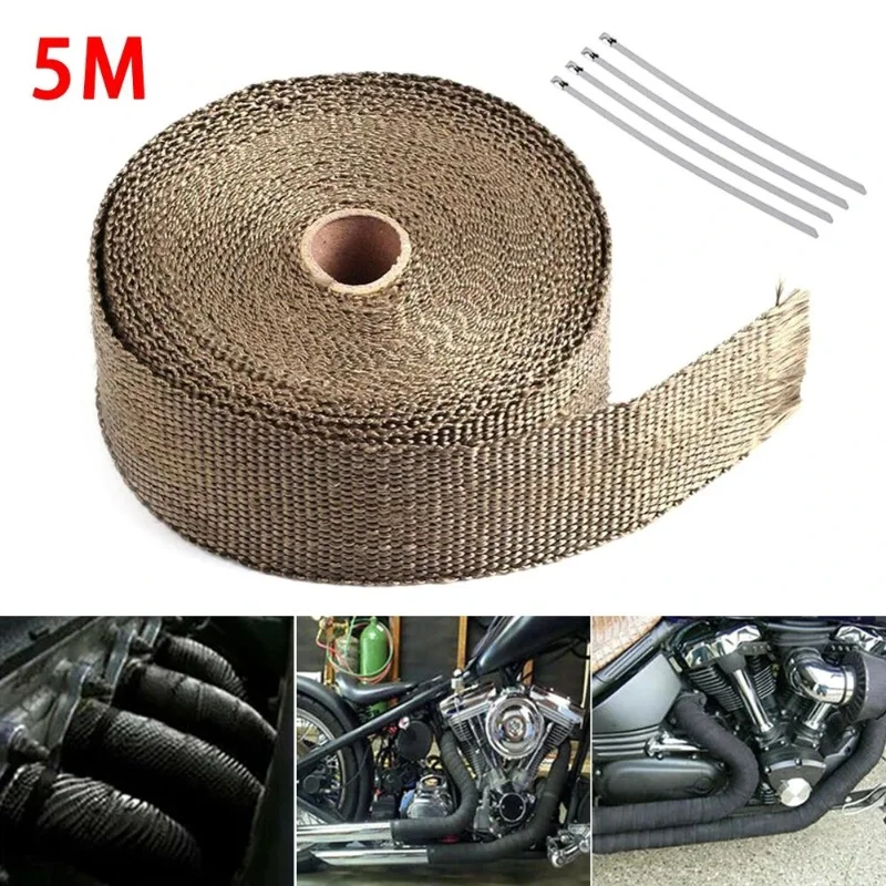 500CM Motorcycle Exhaust Wrap Roll Fiberglass Heat Shield Exhaust Header Pipe Heat Wrap Tape Thermal Protection Car Accessories
500CM Motorcycle Exhaust Wrap Roll Fiberglass Heat Shield Exhaust Header Pipe Heat Wrap Tape Thermal Protection Car Accessories
